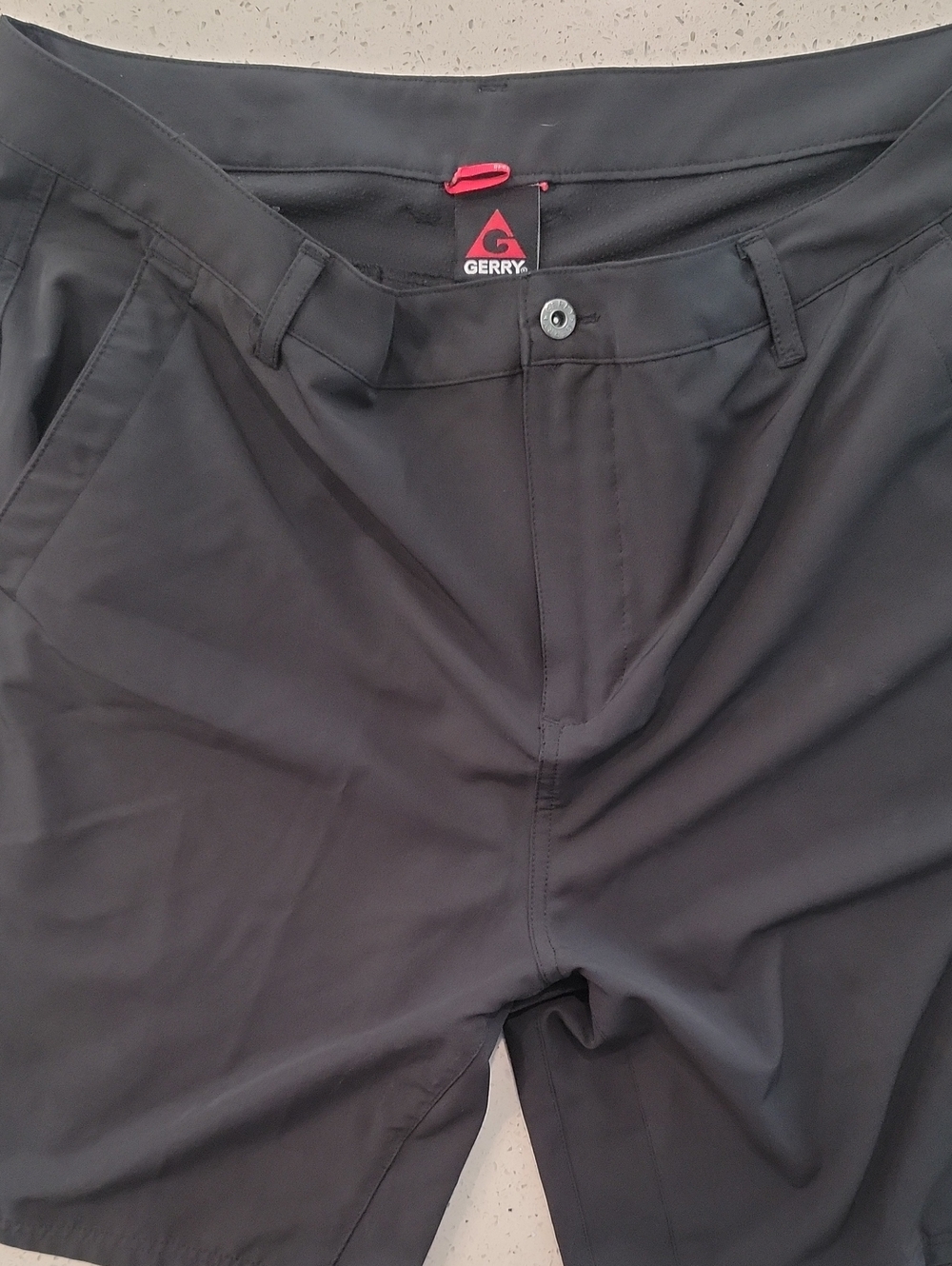 Gerry Men's Black Flat-Front Performance Shorts